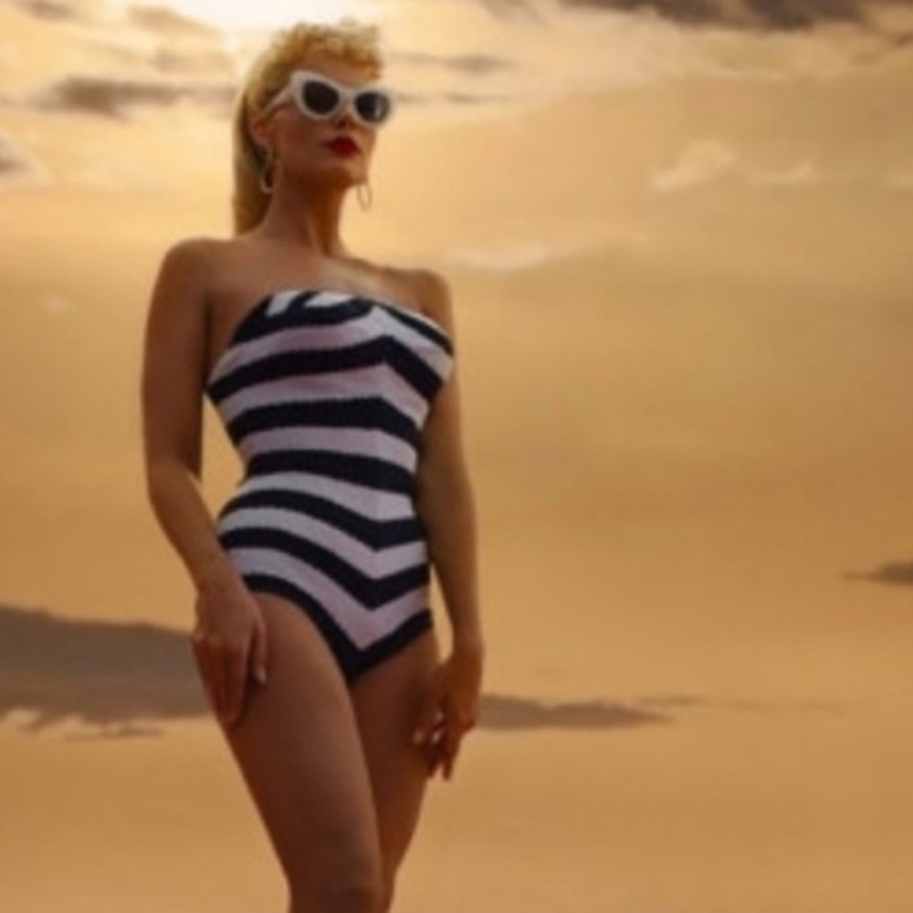 Zara STRIPED BARBIE™ MATTEL SWIMSUIT size XL - Picture 3 of 5